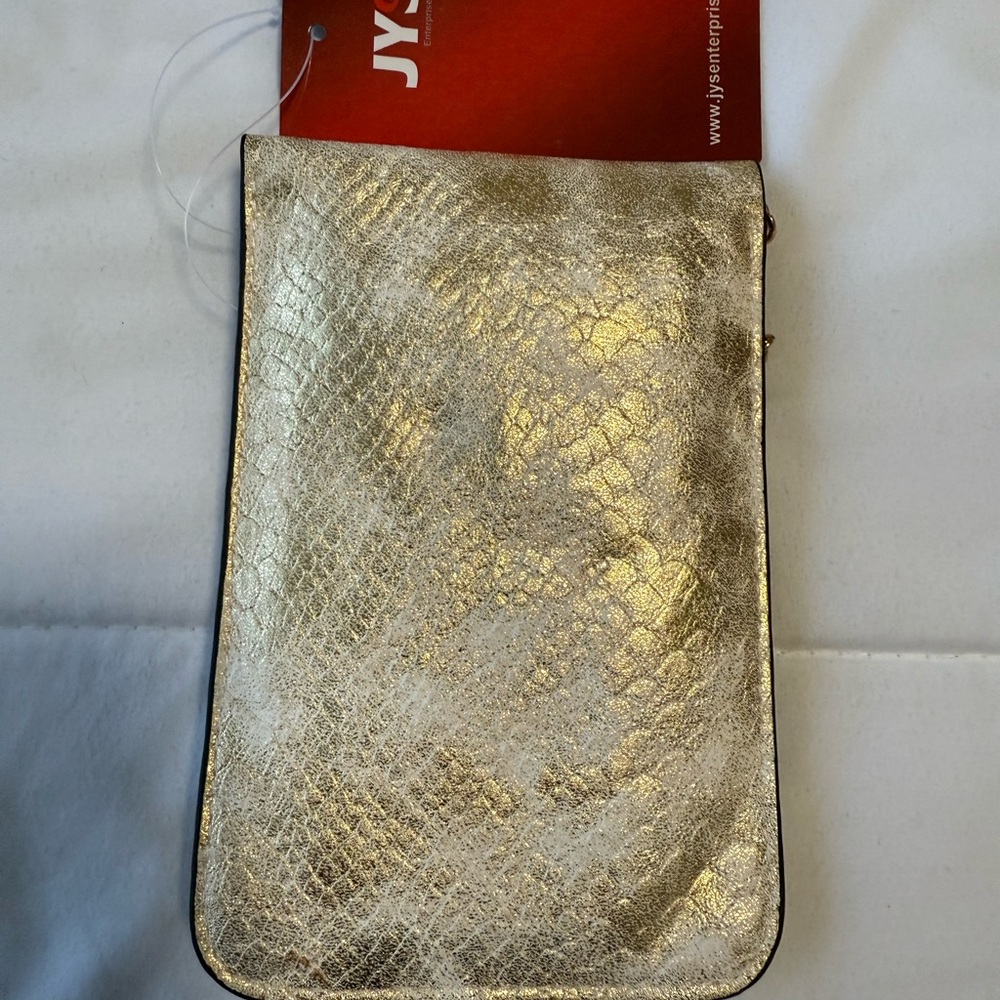 NWT- Gold Textured Crossbody Bag - Picture 5 of 6